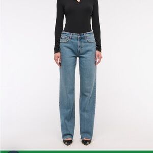 NWT. Abercrombie low rise baggy jean, medium, 30L